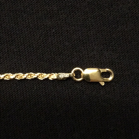 Gold Rope Chain 2mm And Jesus Piece - Picture 5 of 9